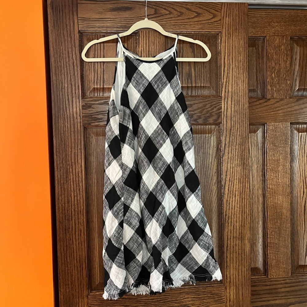 Black and white checkered dress